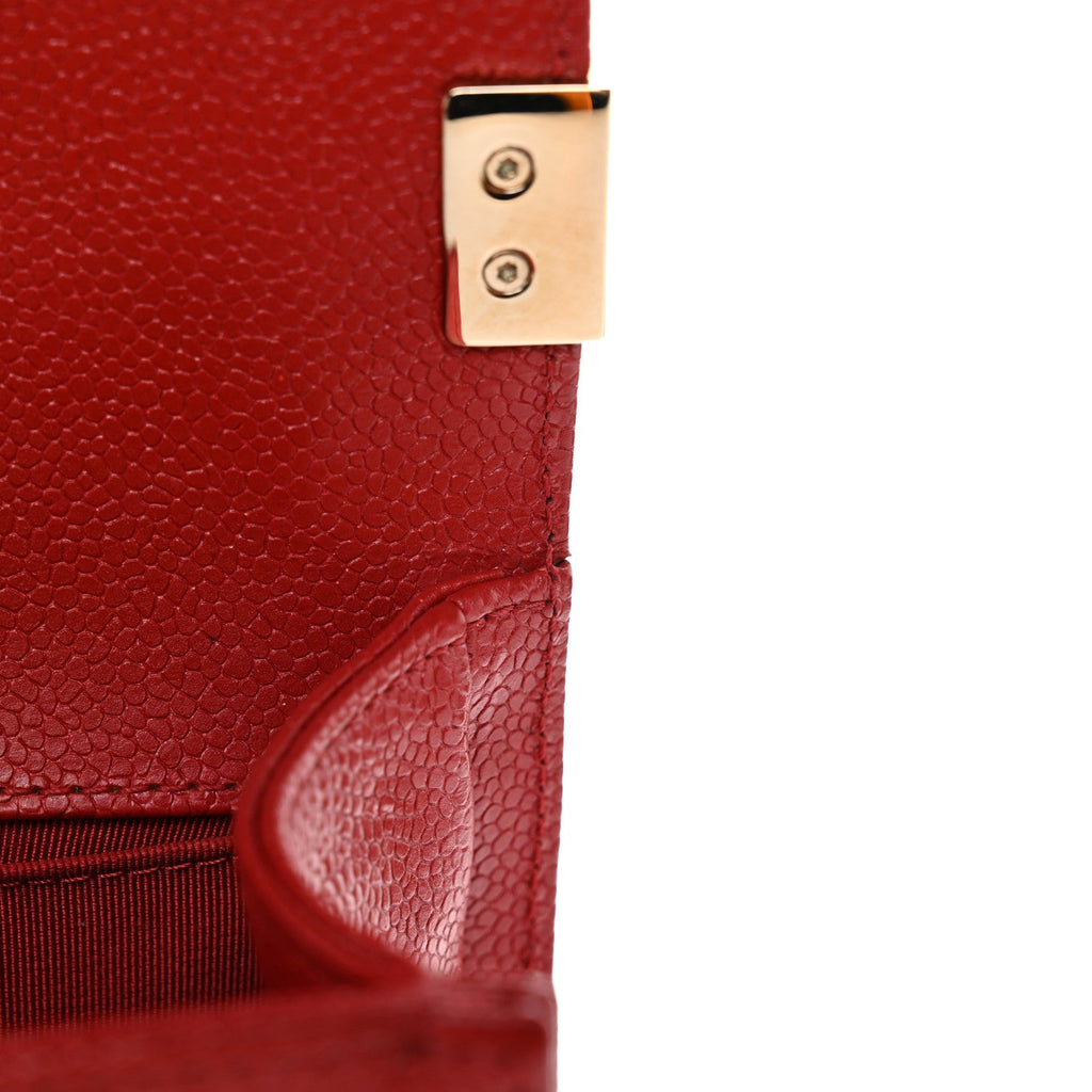 Chanel Caviar Quilted Small Boy Flap Red