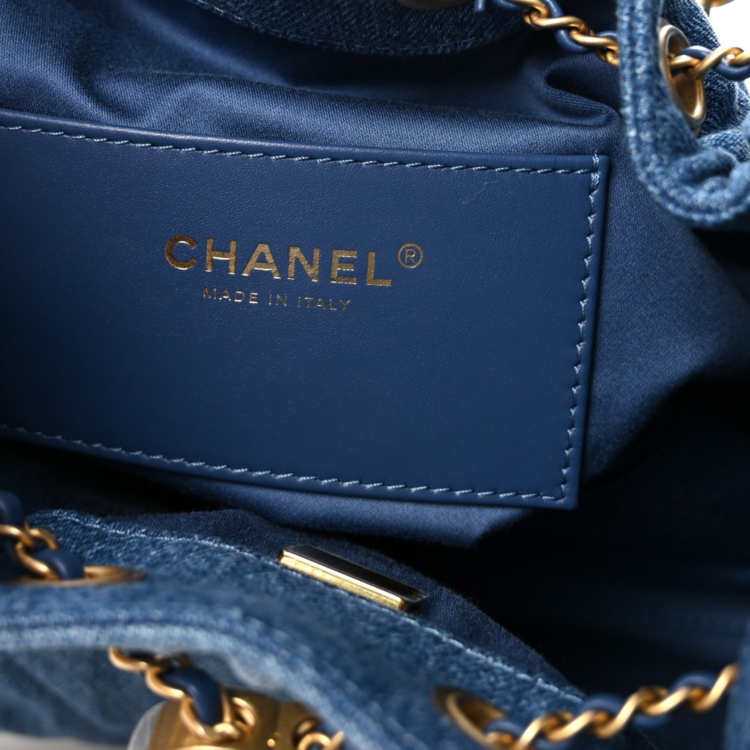 Chanel Washed Denim Quilted Small Chanel 25 Handbag Blue
