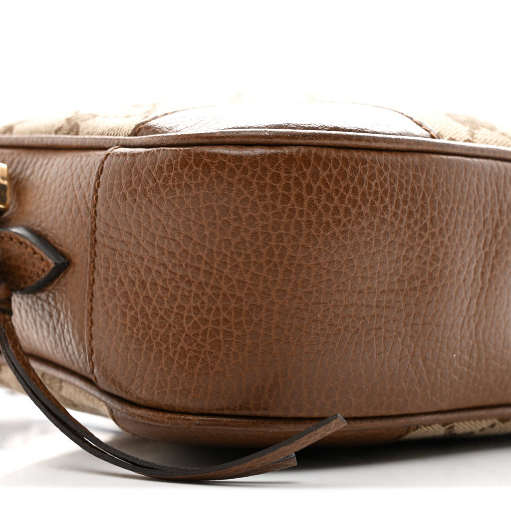 Gucci Monogram Mini Bree Messenger Bag Beige Tabacco