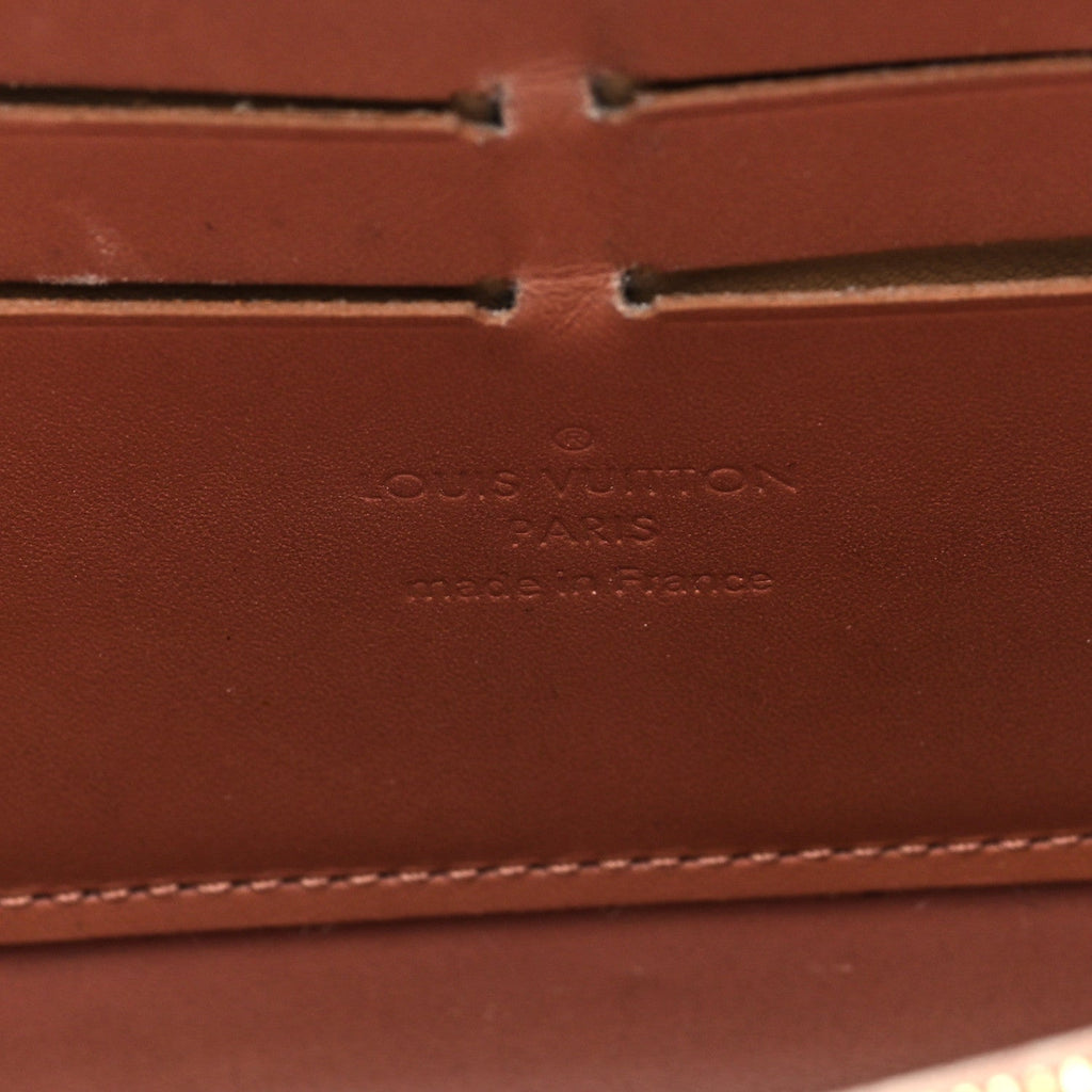 Louis Vuitton Vernis Zippy Wallet Rose Velours