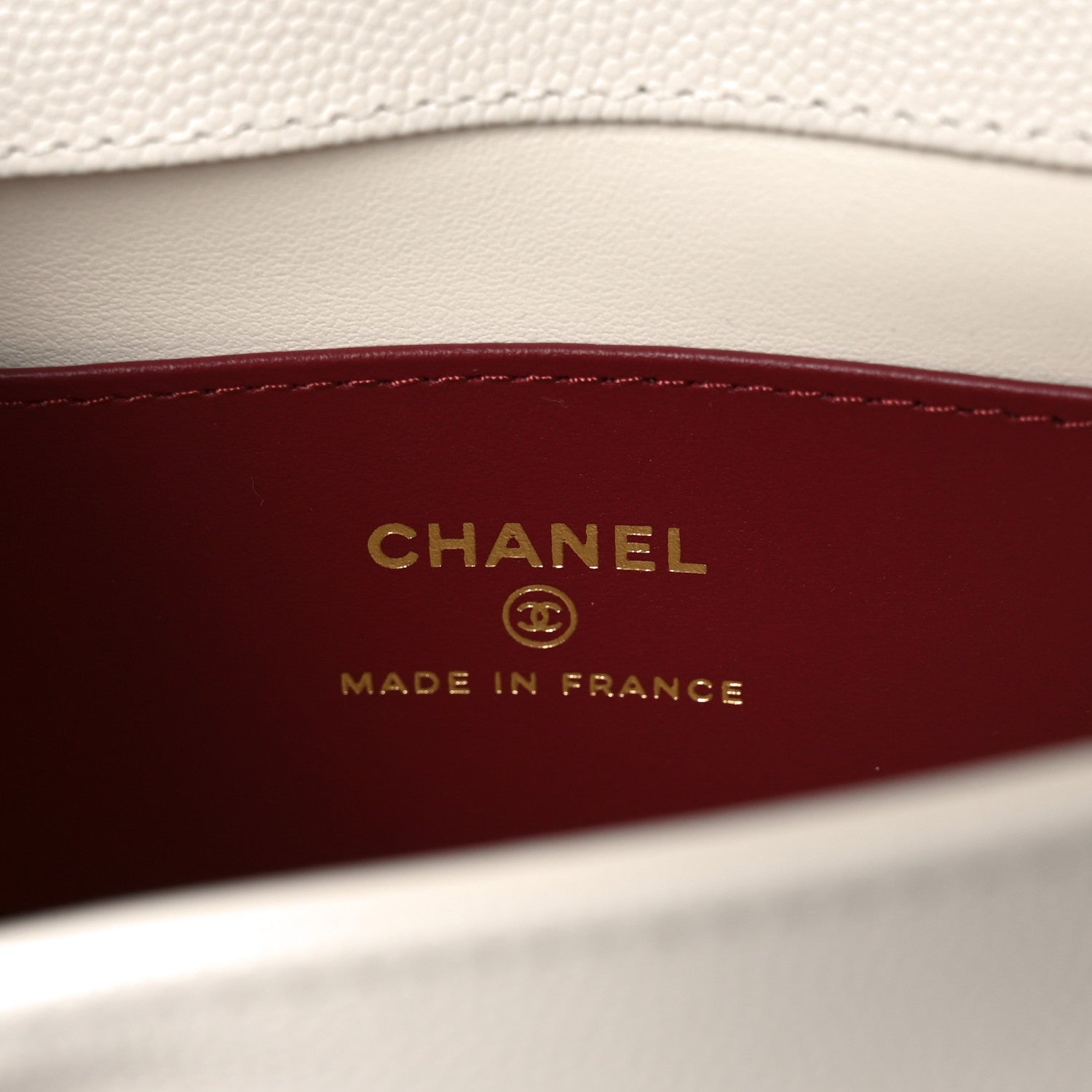 Chanel Shiny Caviar Mini Preppy Coco Shoulder Bag White