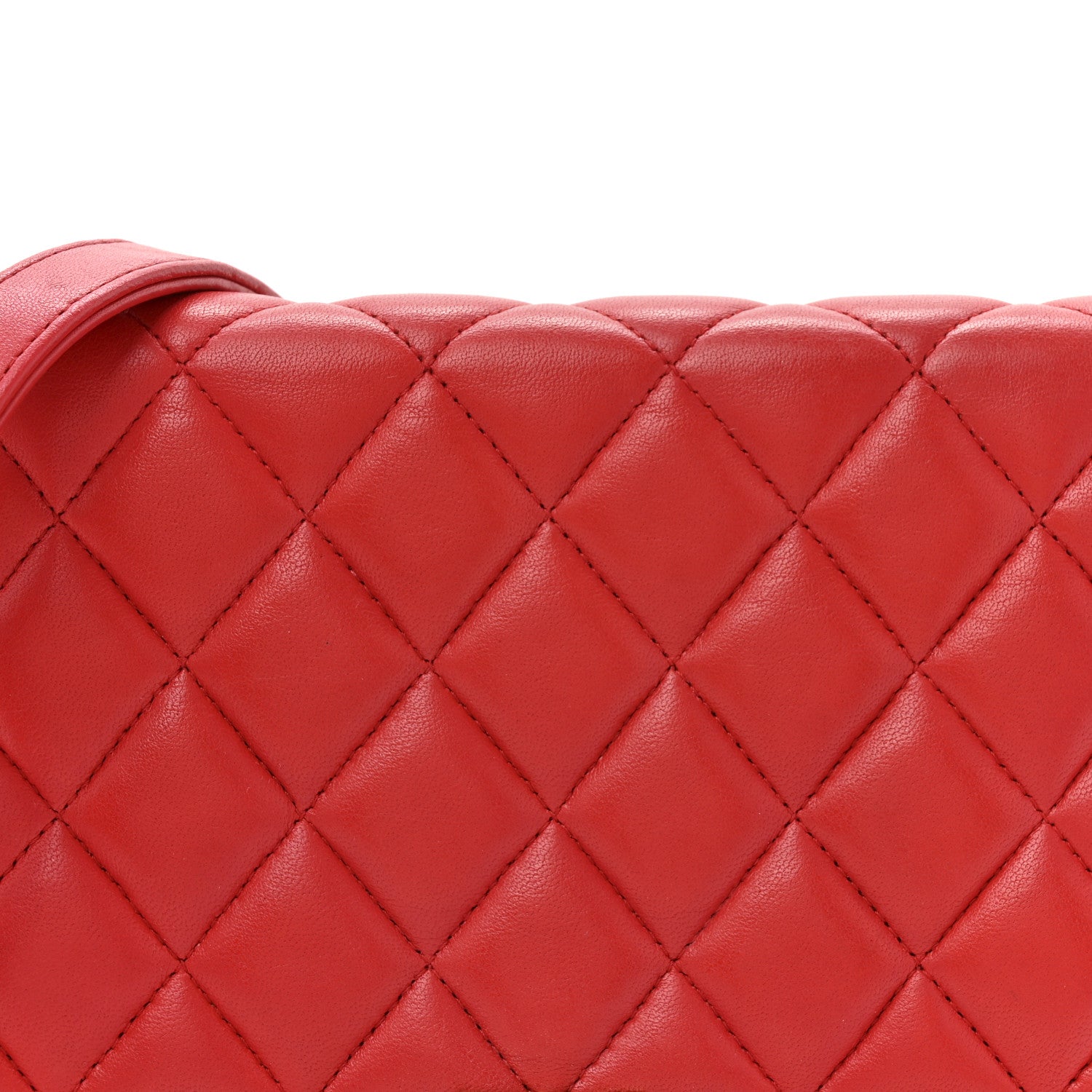 Chanel Lambskin Quilted Boy Wallet On Chain WOC Red
