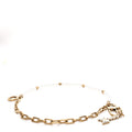 Louis Vuitton Chain Belt Pearls Bag Charm Gold