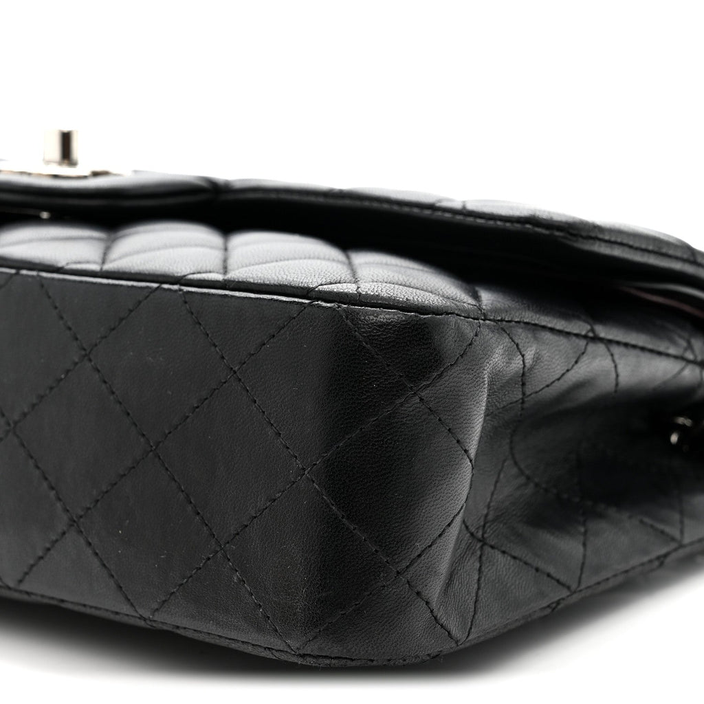 Chanel Lambskin Quilted Medium Double Flap Black