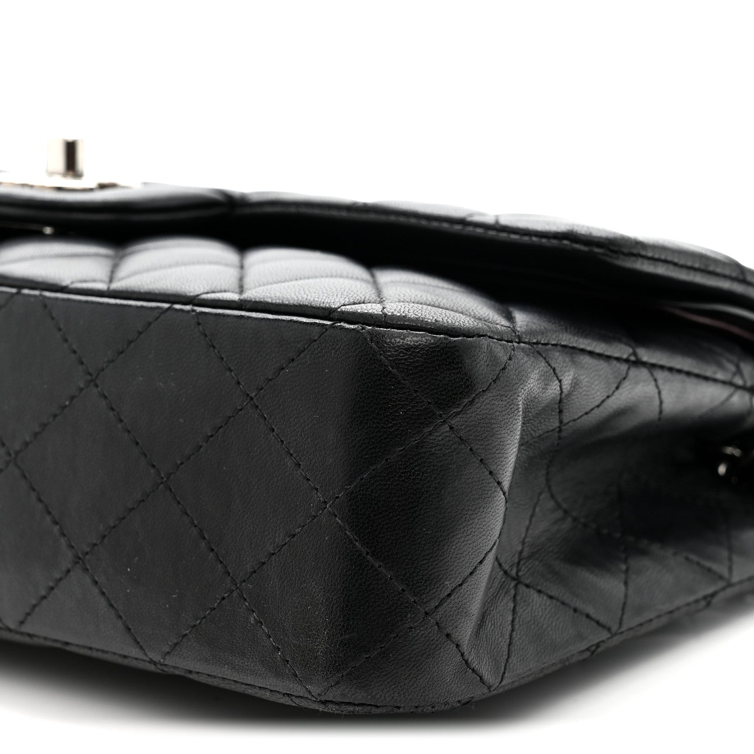 Chanel Lambskin Quilted Medium Double Flap Black