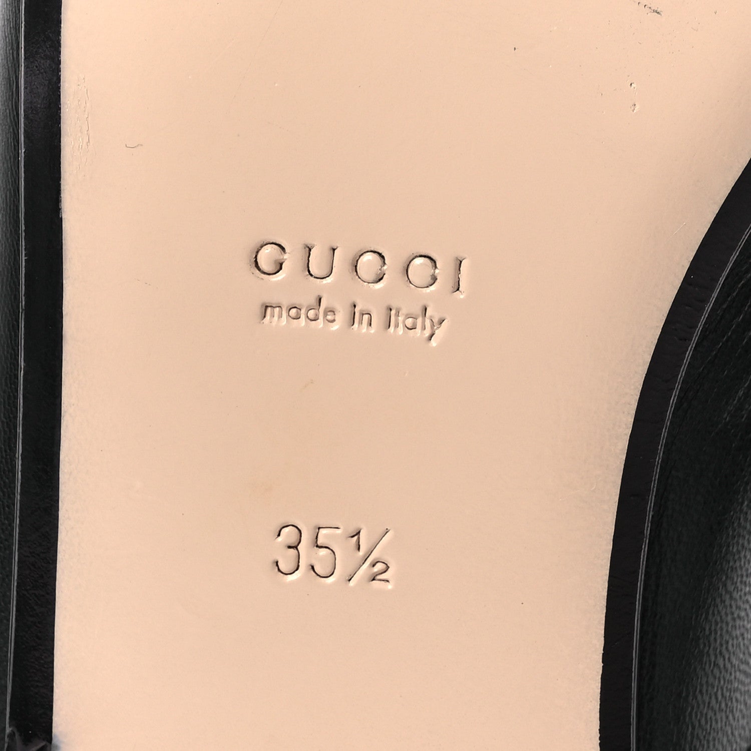 Gucci Calfskin Womens Princetown Slippers 35.5 Black