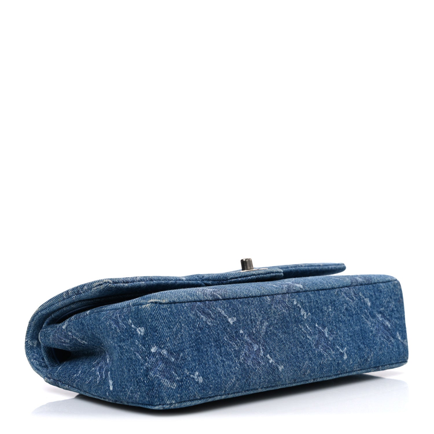 Chanel Denim Bleached Chain Medium Double Flap Blue