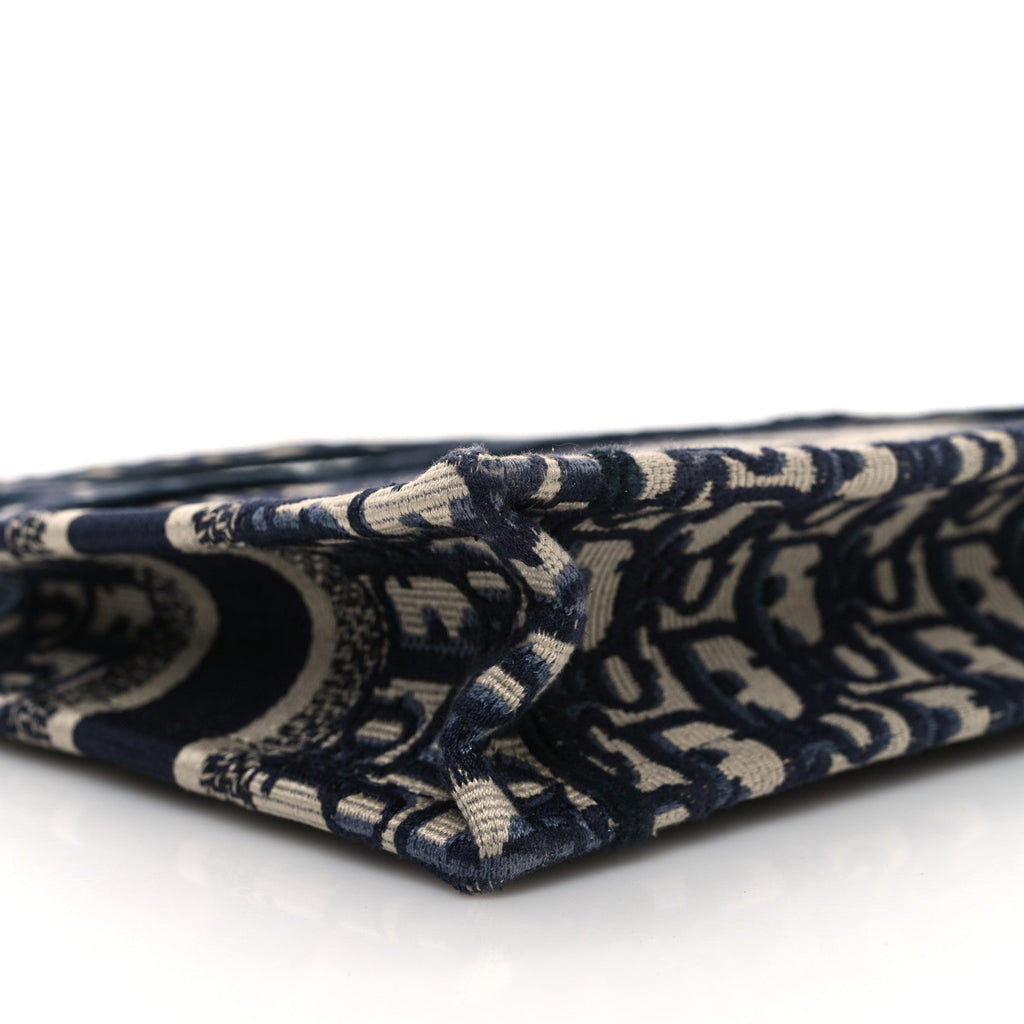 Christian Dior Oblique Mini Book Tote Blue Multicolor