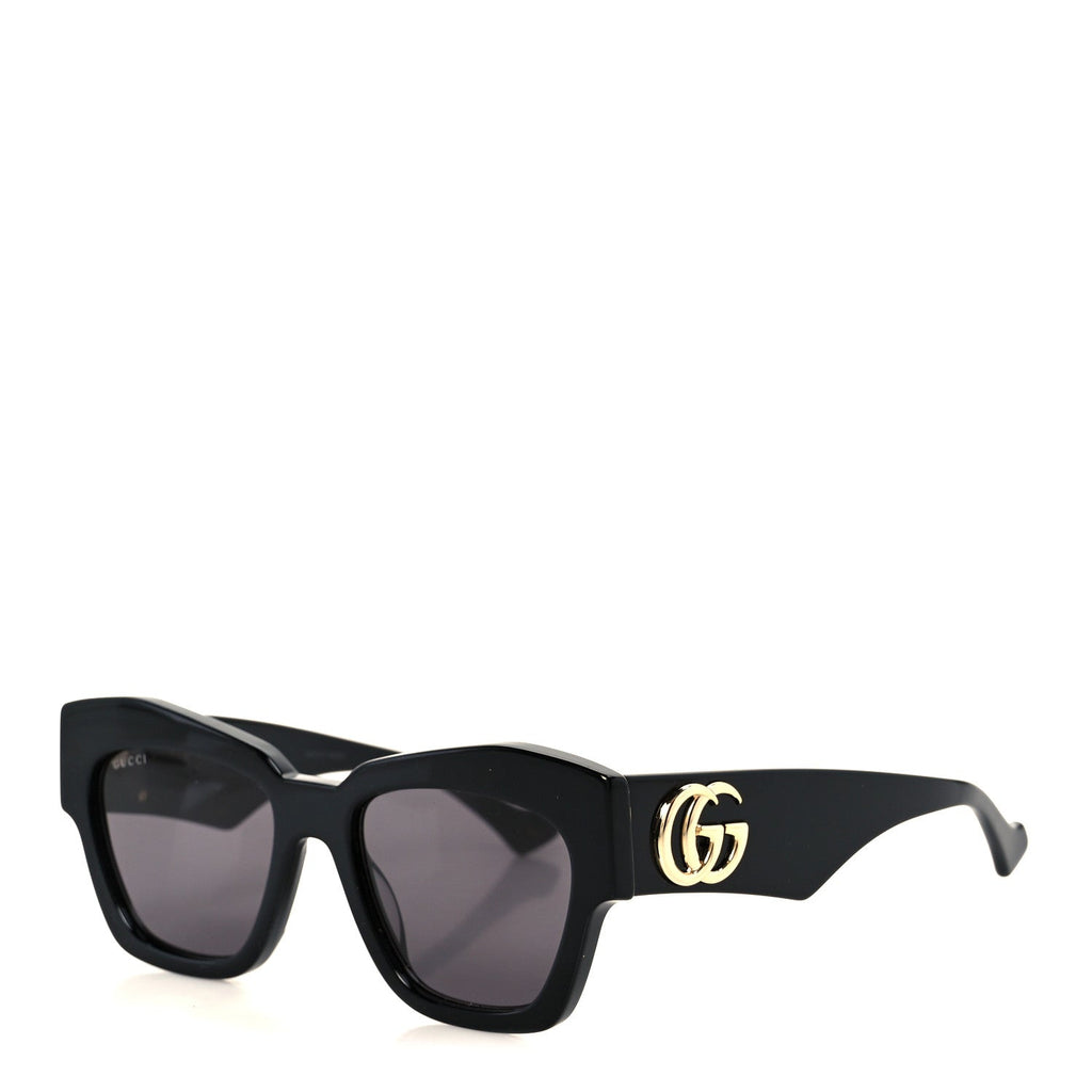 Gucci Acetate Square Frame Sunglasses GG1422S Black Grey