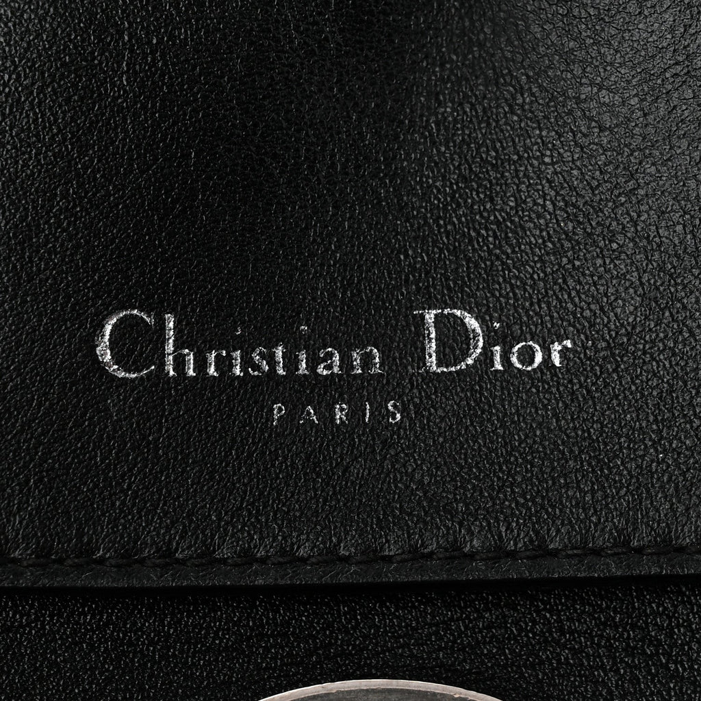 Christian Dior Smooth Calfskin Tri-Color Small Be Dior Flap Black Blue Red