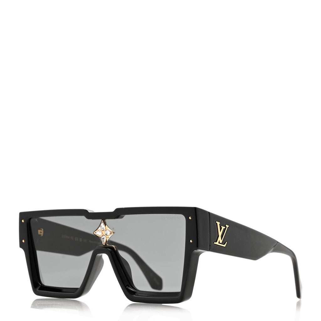 Louis Vuitton Acetate Swarovski Crystal Cyclone Sunglasses Z1578W Black