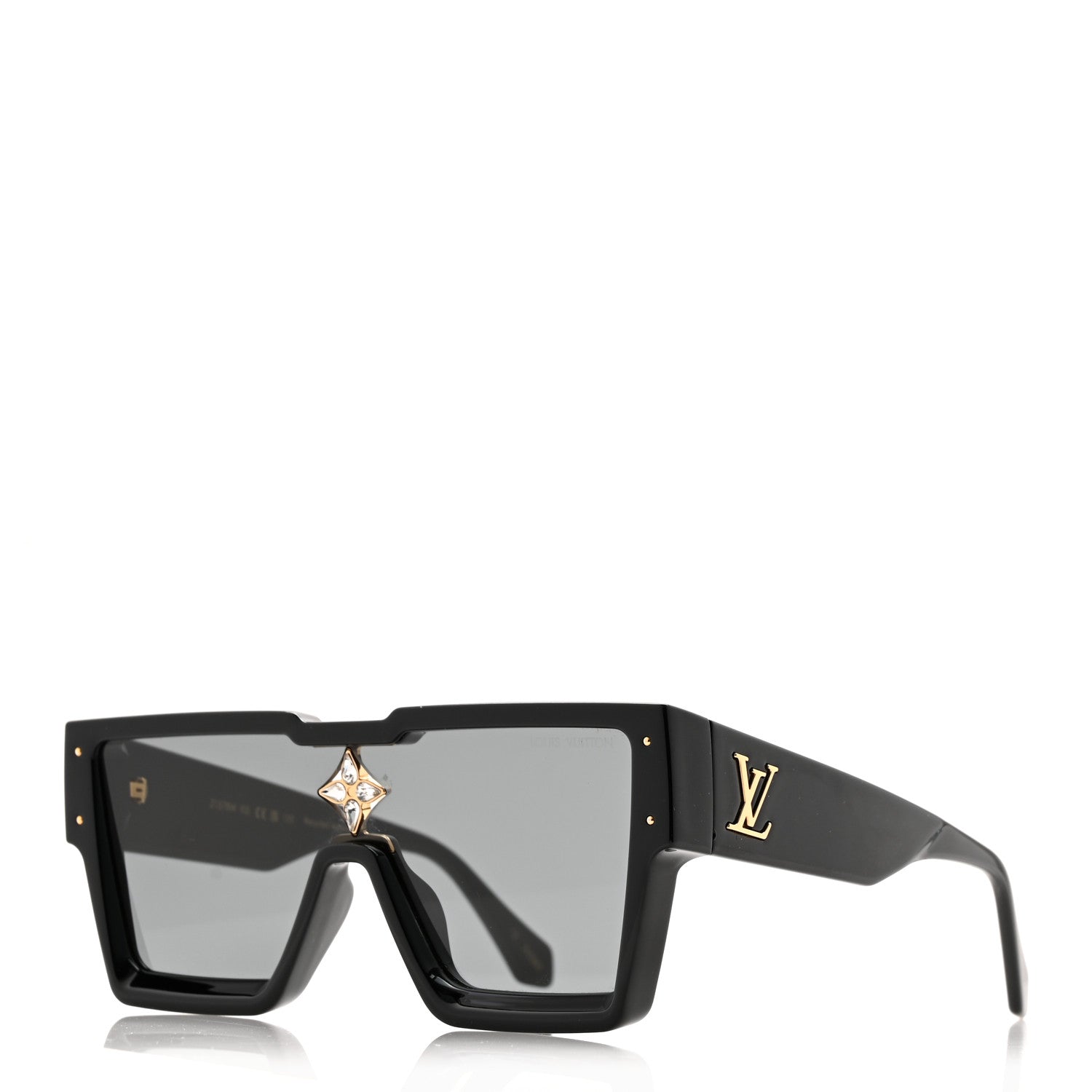Louis Vuitton Acetate Swarovski Crystal Cyclone Sunglasses Z1578W Black