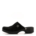 Chanel Suede CC Clogs 37 Black