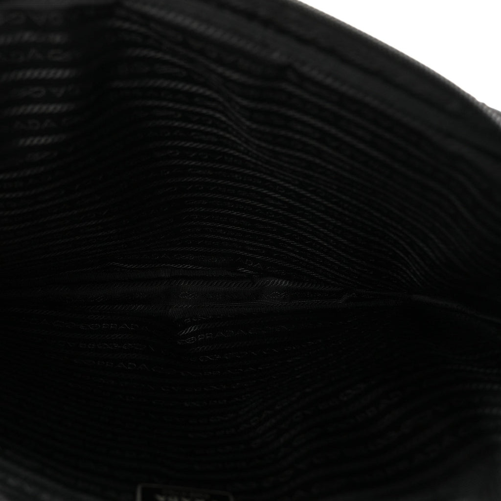 Prada Saffiano Tessuto Nylon Small Briefcase Black