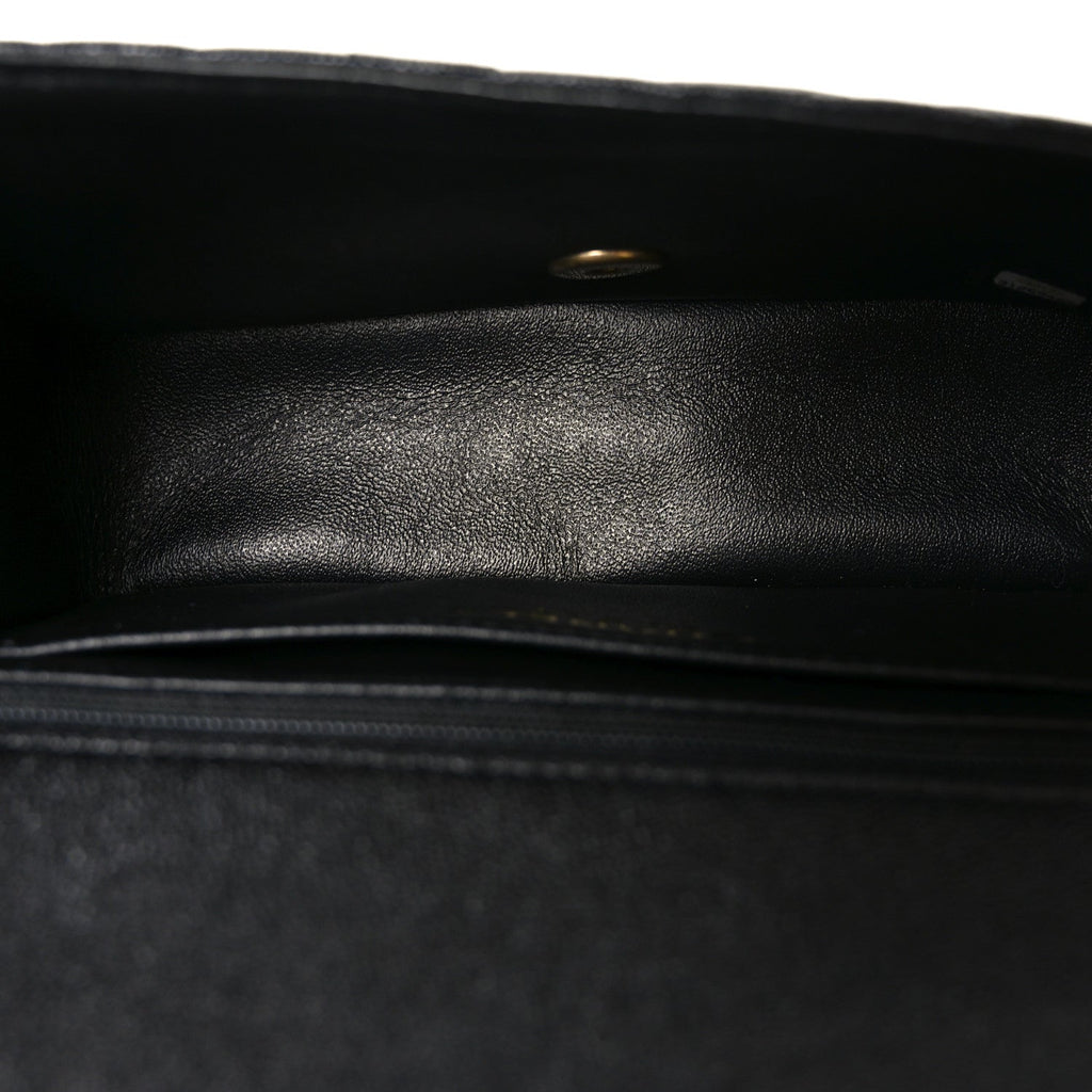 Chanel Caviar Quilted Mini Top Handle Rectangular Flap Black