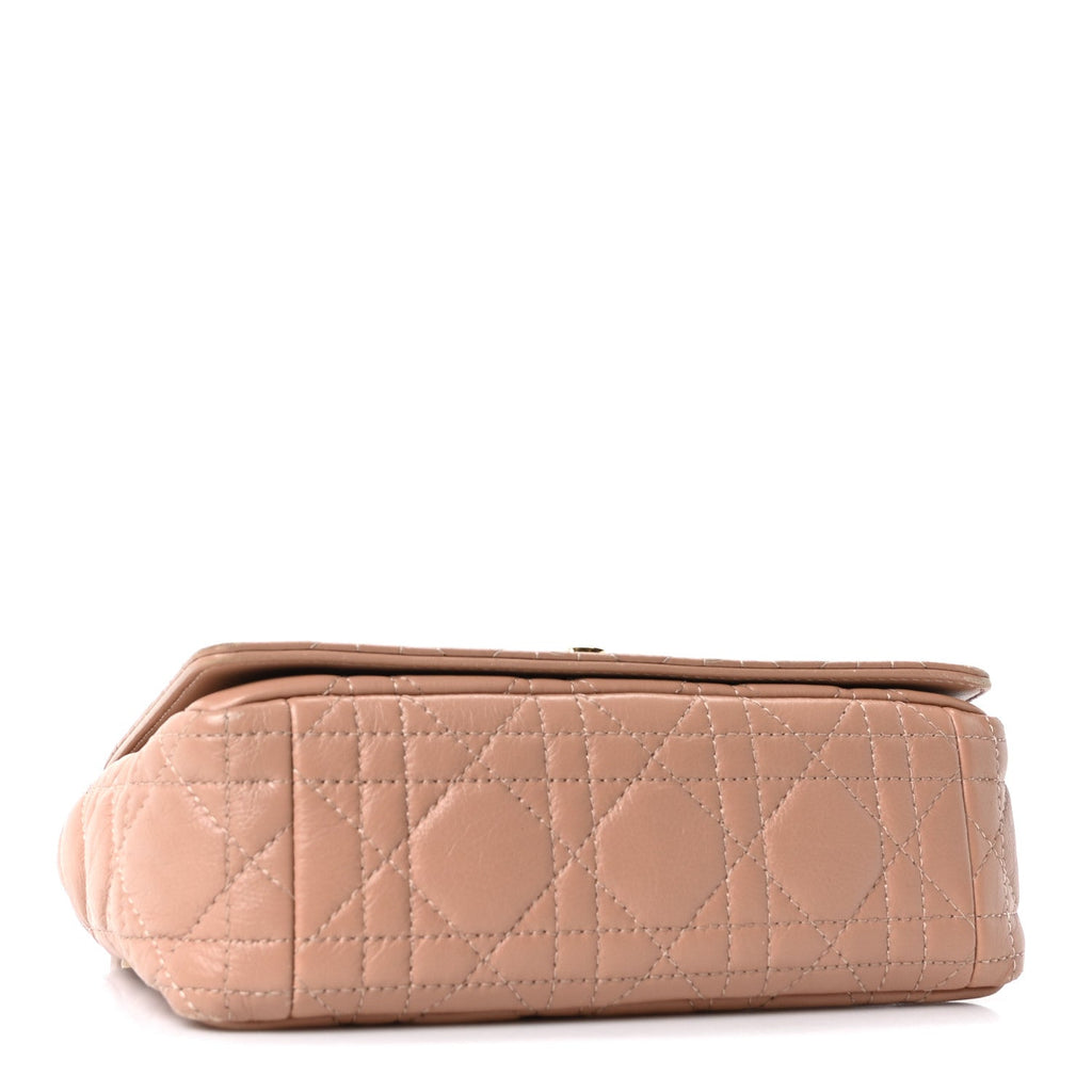 Christian Dior Calfskin Cannage Small Caro Bag Rose De Vents