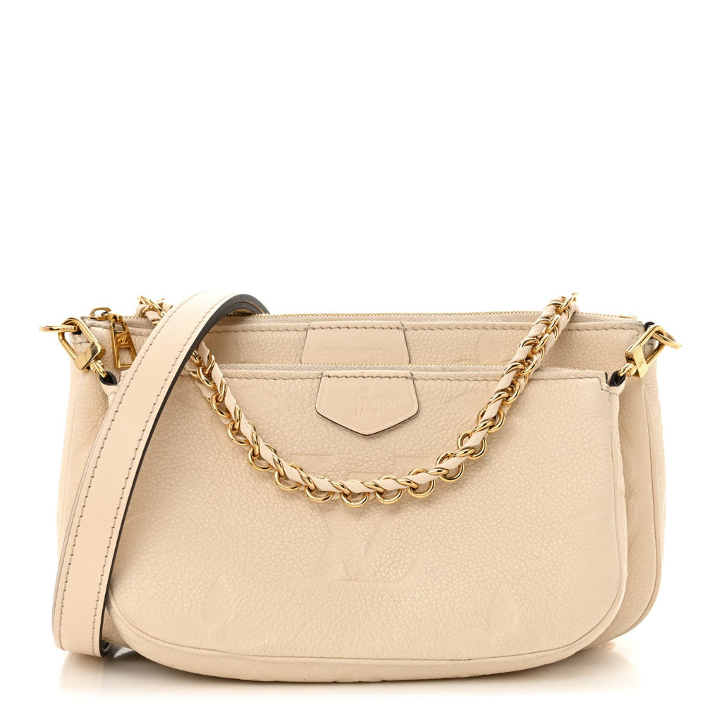 Louis Vuitton Empreinte Monogram Giant Multi Pochette Accessories Cream
