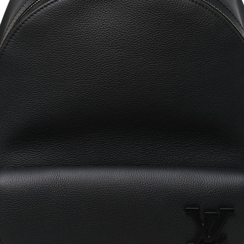 Louis Vuitton Grained Calfskin Aerogram Takeoff Backpack Black