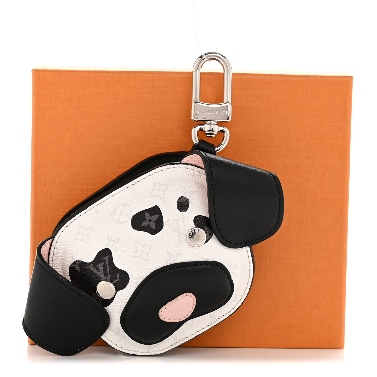 Louis Vuitton Monogram Dog Bag Bag Charm Key Holder Black