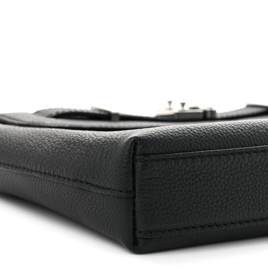 Louis Vuitton Cuir Millesime Georges Pouch Black