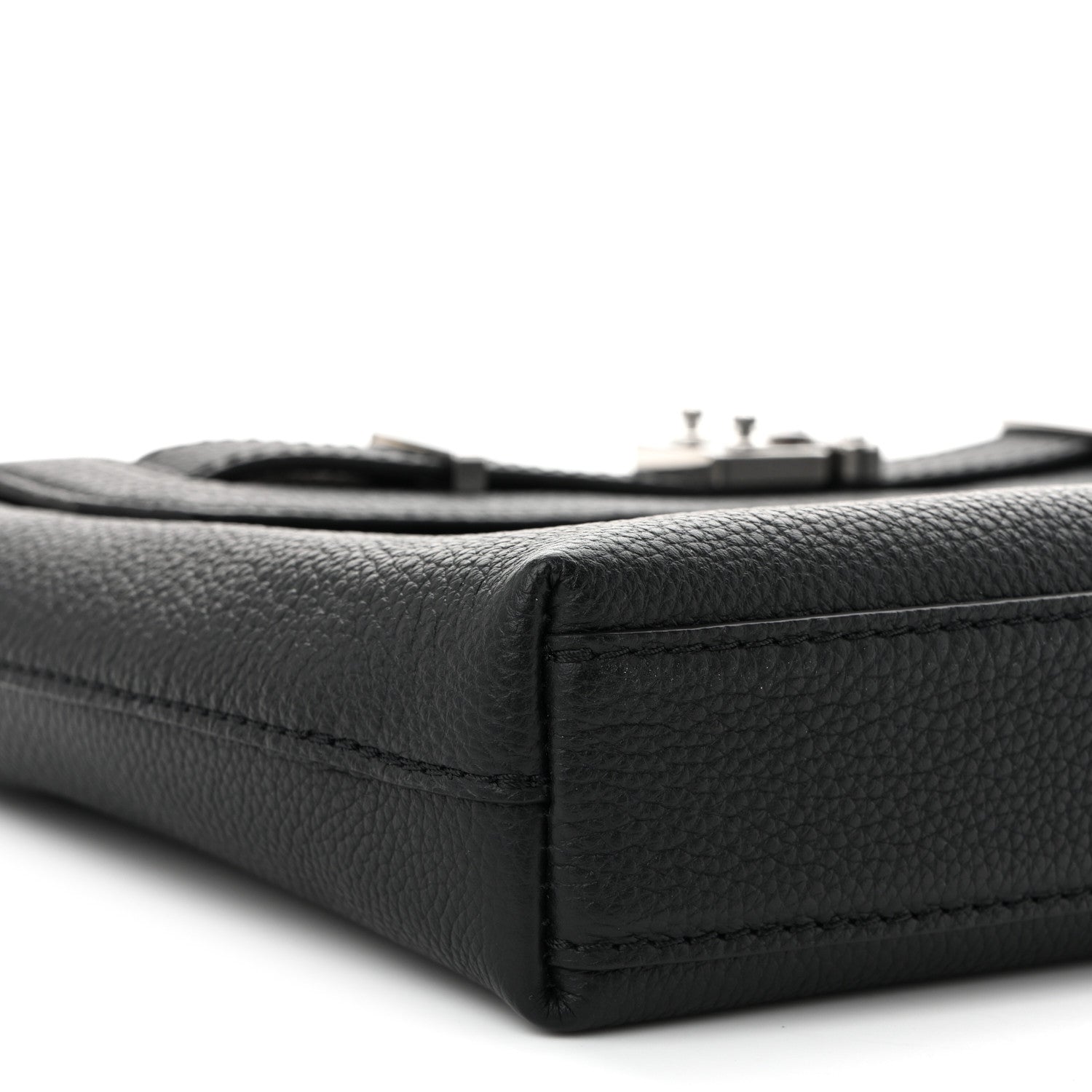 Louis Vuitton Cuir Millesime Georges Pouch Black