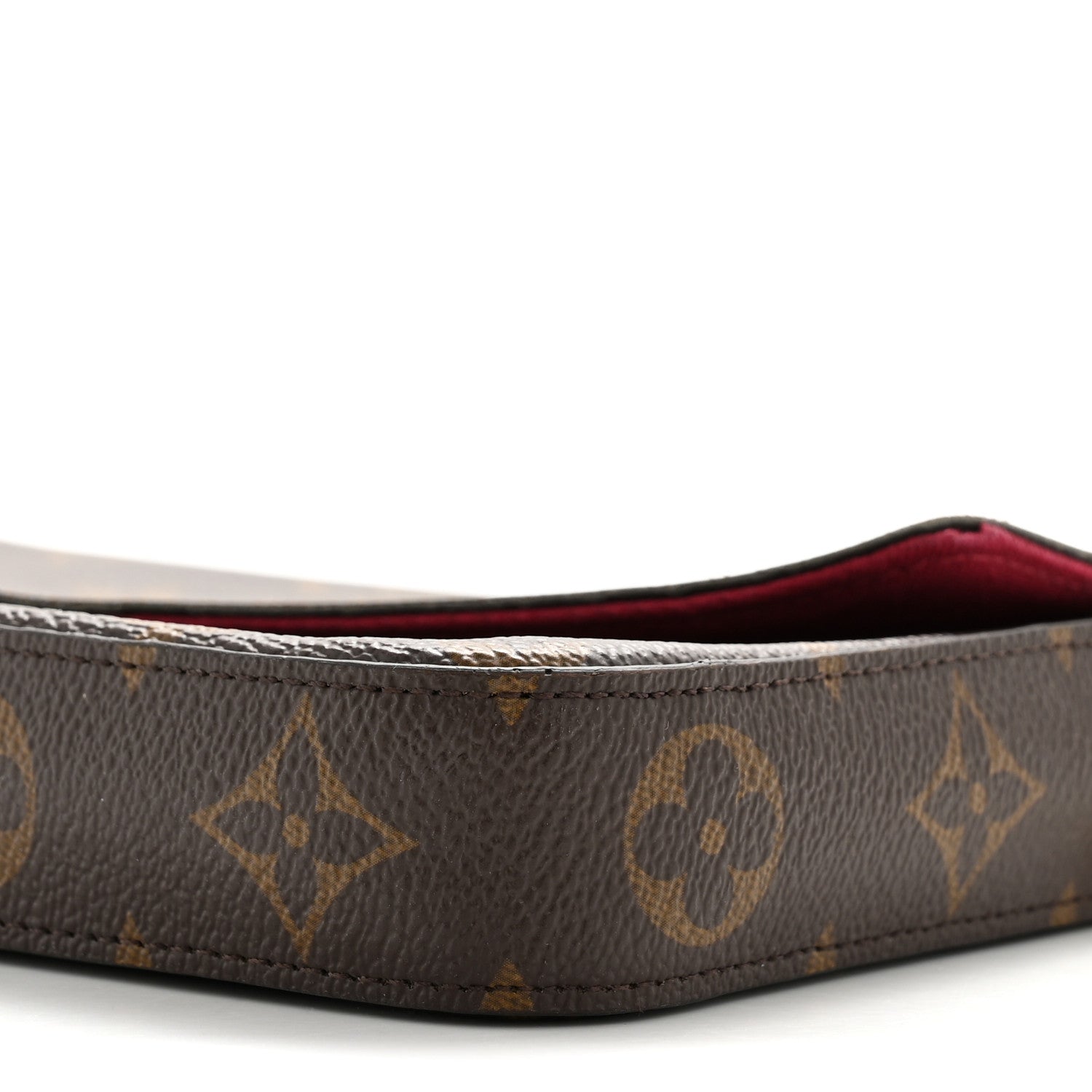 Louis Vuitton Monogram Pochette Felicie Chain Wallet Fuchsia