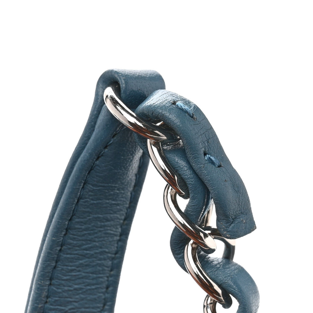 Chanel Sequin Large Waterfall Flap Light Blue