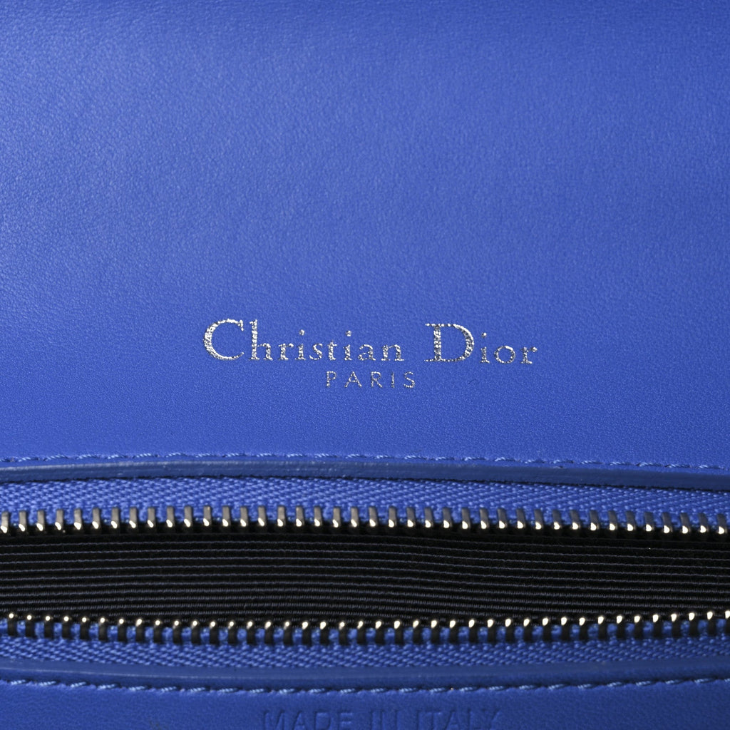 Christian Dior Smooth Calfskin Medium Diorama Flap Bag Blue