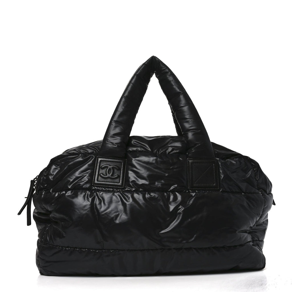 Chanel Nylon Coco Cocoon Large Reversible Tote Black