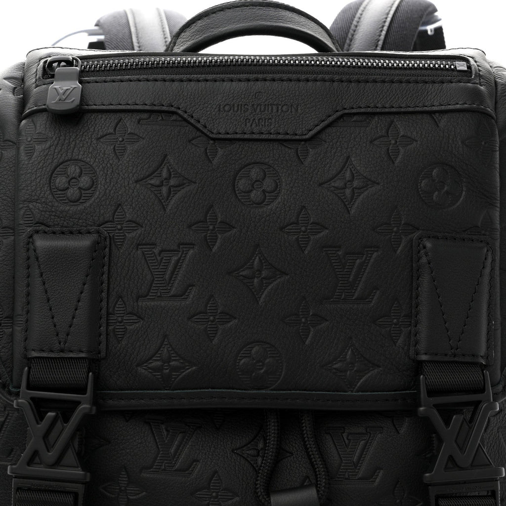 Louis Vuitton Calfskin Monogram Shadow Getaway Backpack Black