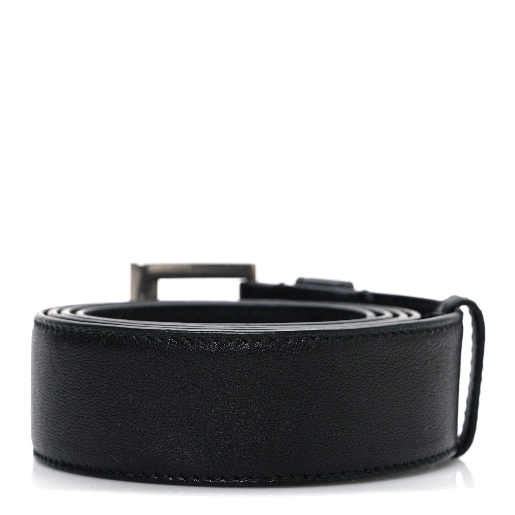 Prada Nappa Square Buckle Belt 80 32 Black