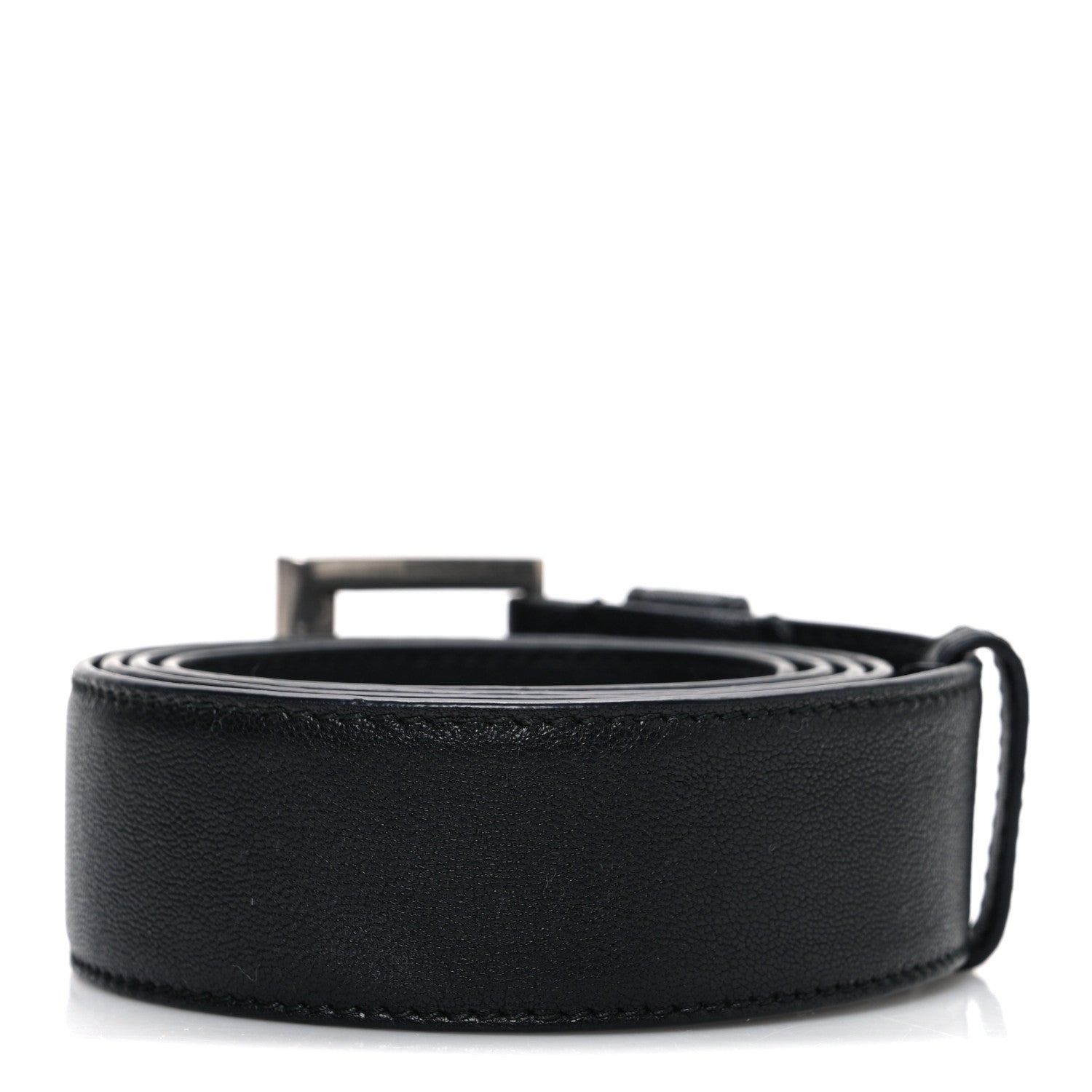 Prada Nappa Square Buckle Belt 80 32 Black