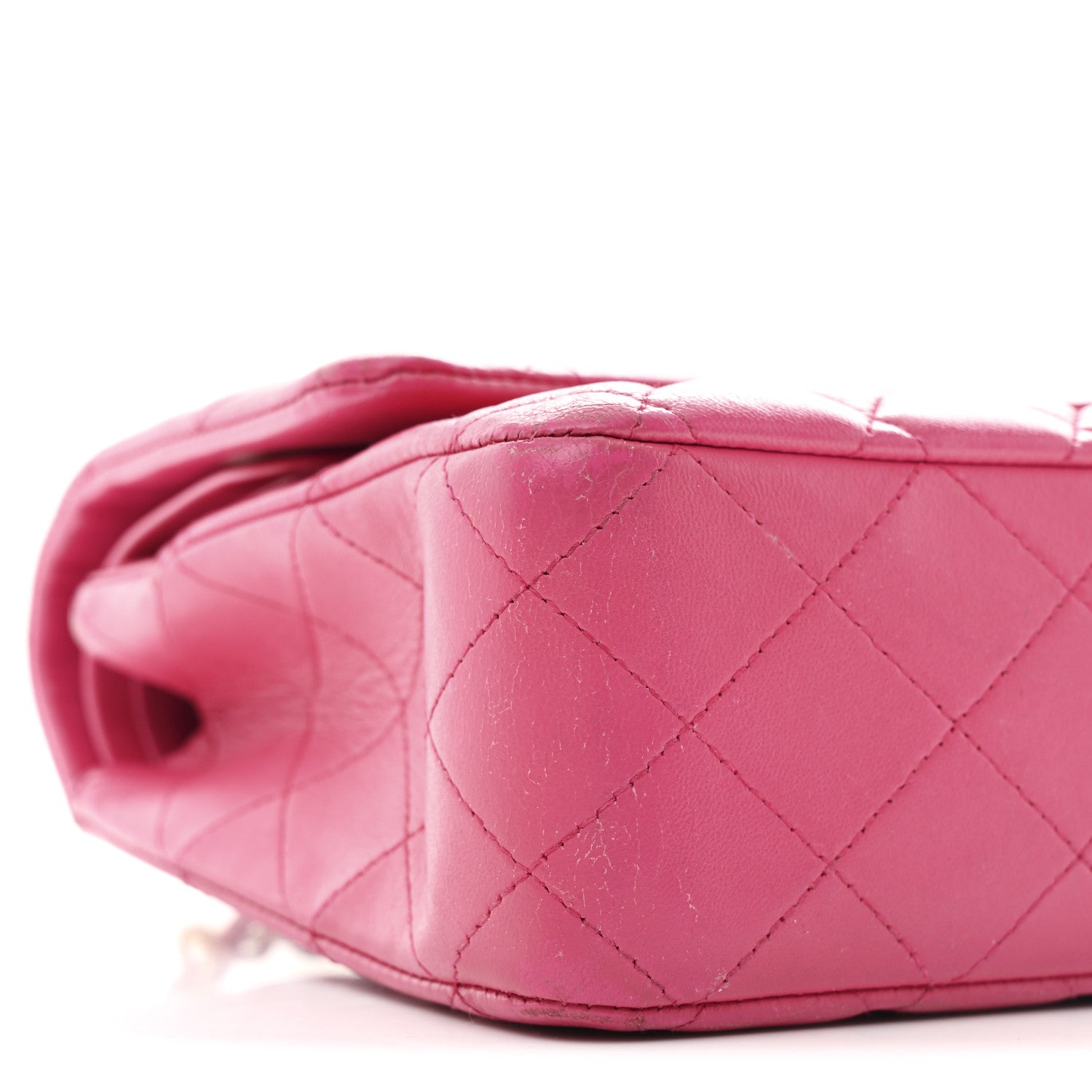Chanel Lambskin Quilted Medium Double Flap Fuchsia