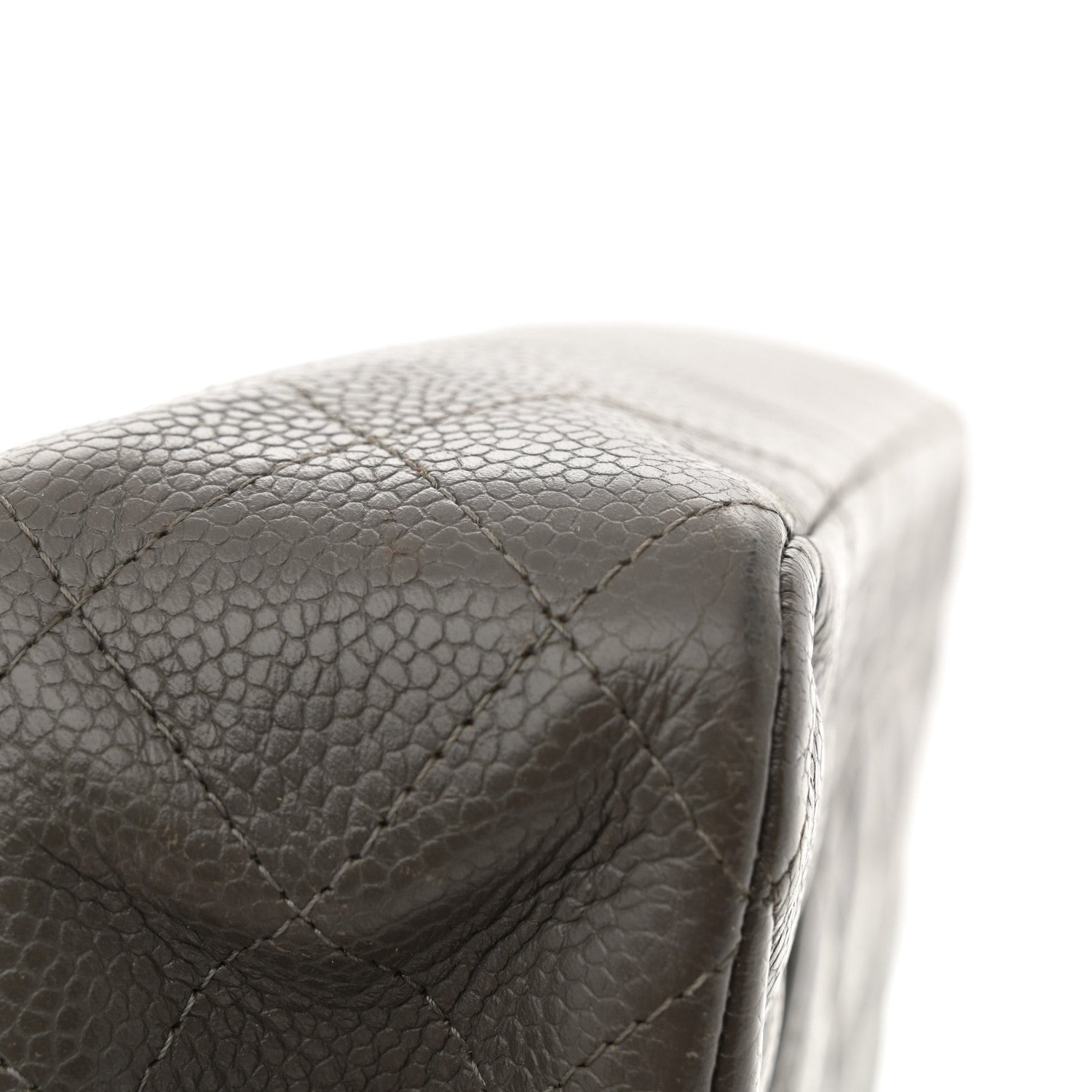 Chanel Caviar Quilted Medium Double Flap Dark Grey