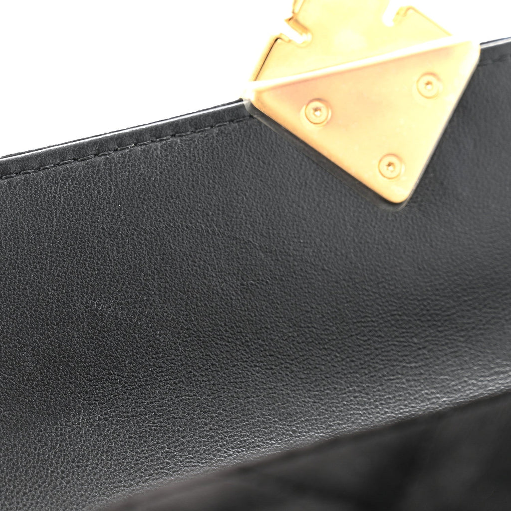 Chanel Velvet Strass Diamond Lock Flap Black