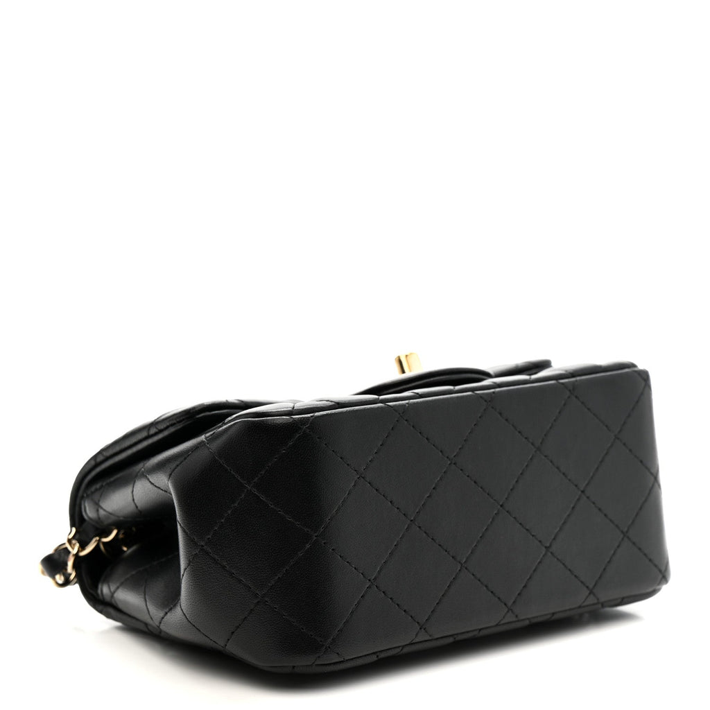 Chanel Lambskin Quilted Mini Square Flap Black