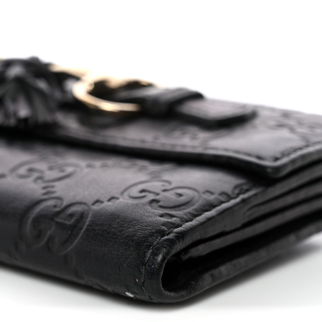 Gucci Guccissima Emily Continental Wallet Black