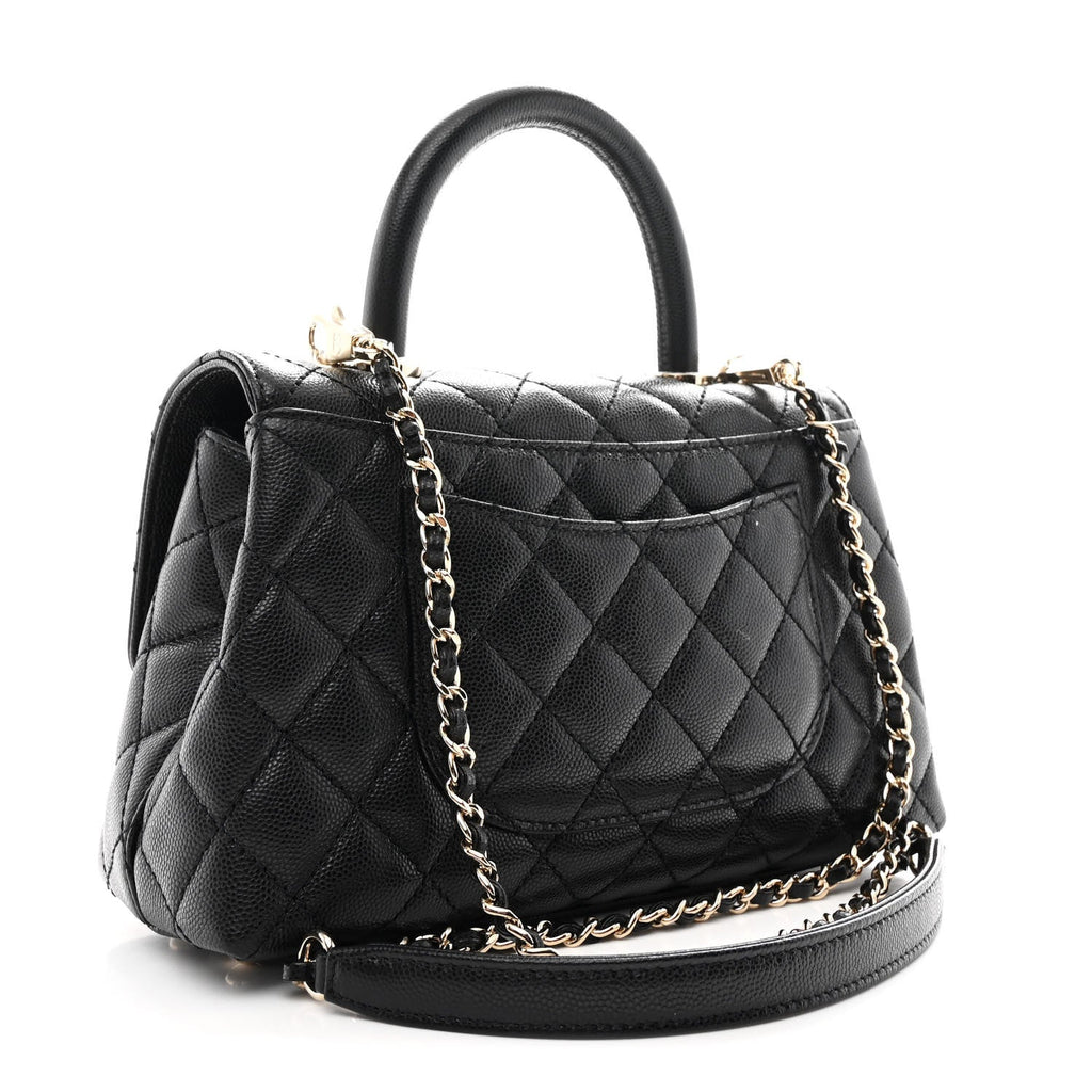 Chanel Caviar Quilted Mini Coco Handle Flap Black