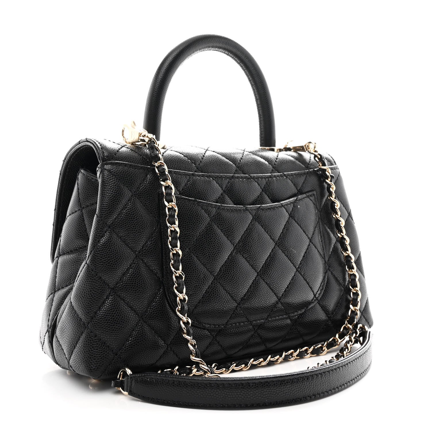Chanel Caviar Quilted Mini Coco Handle Flap Black