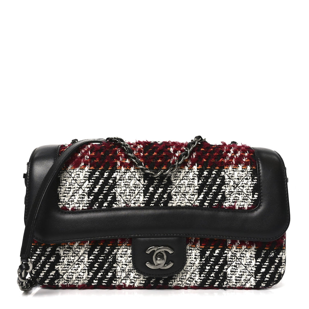 Chanel Tweed Quilted Calfskin Coco Corset Flap Multicolor