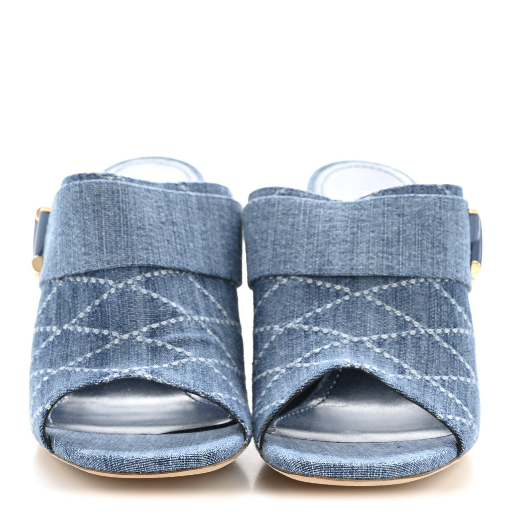 Louis Vuitton Denim Malletage Shake Mules 41 Blue