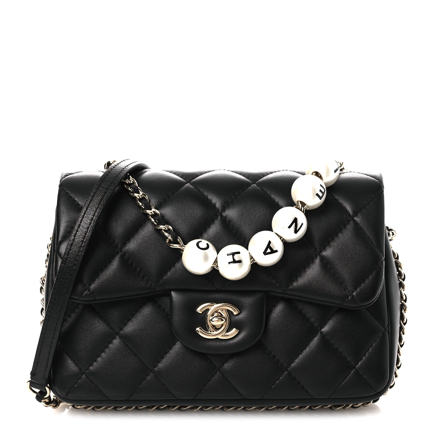 Chanel Lambskin Quilted Small My Precious Flap Black