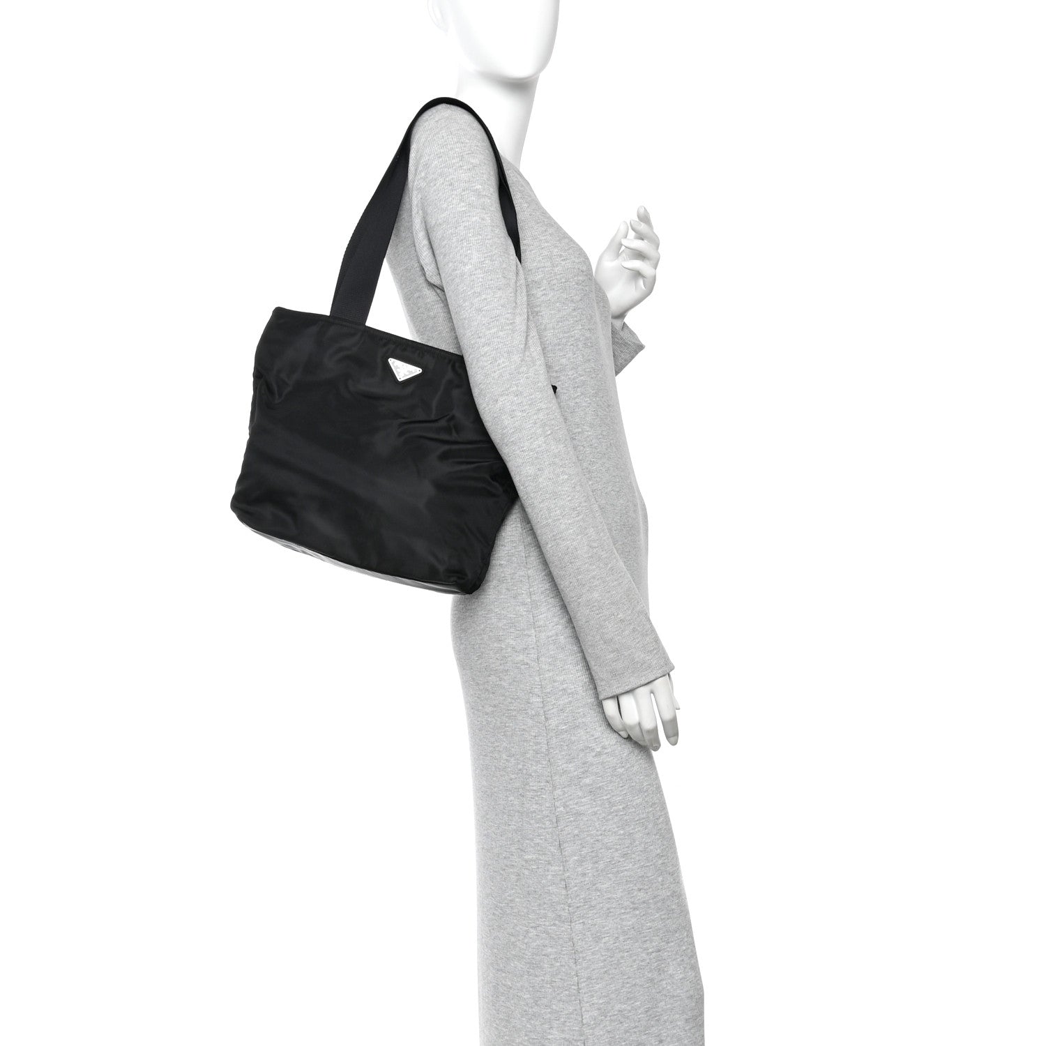 Prada Tessuto Nylon Shopping Tote Black