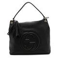 Gucci Pebbled Calfskin Large Soho Hobo Black
