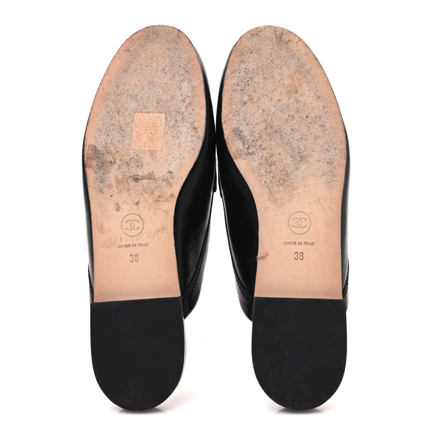 Lambskin CC Mules 38 Black