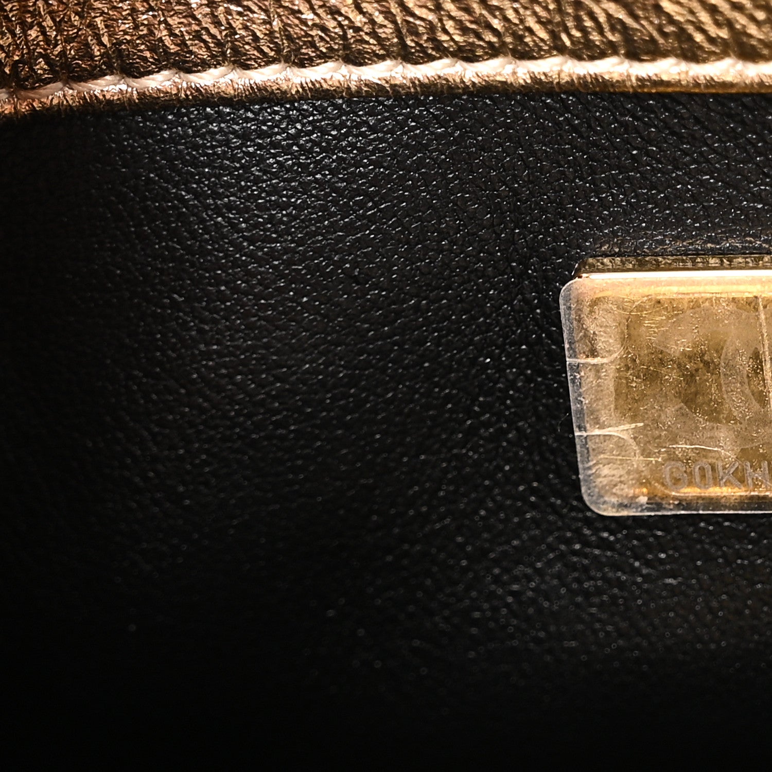 Chanel Metallic Lambskin Quilted Mini CC Crystal Logo Chain Flap Gold