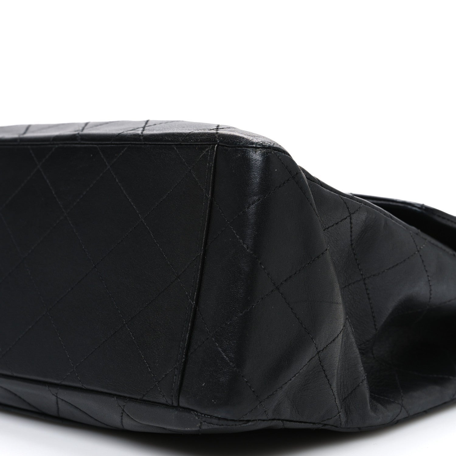 Chanel Lambskin Quilted XL Jumbo Single Flap Black