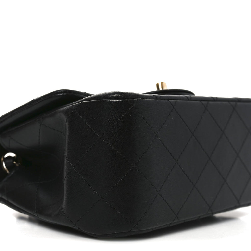 Chanel Lambskin Quilted Mini Square Flap Black