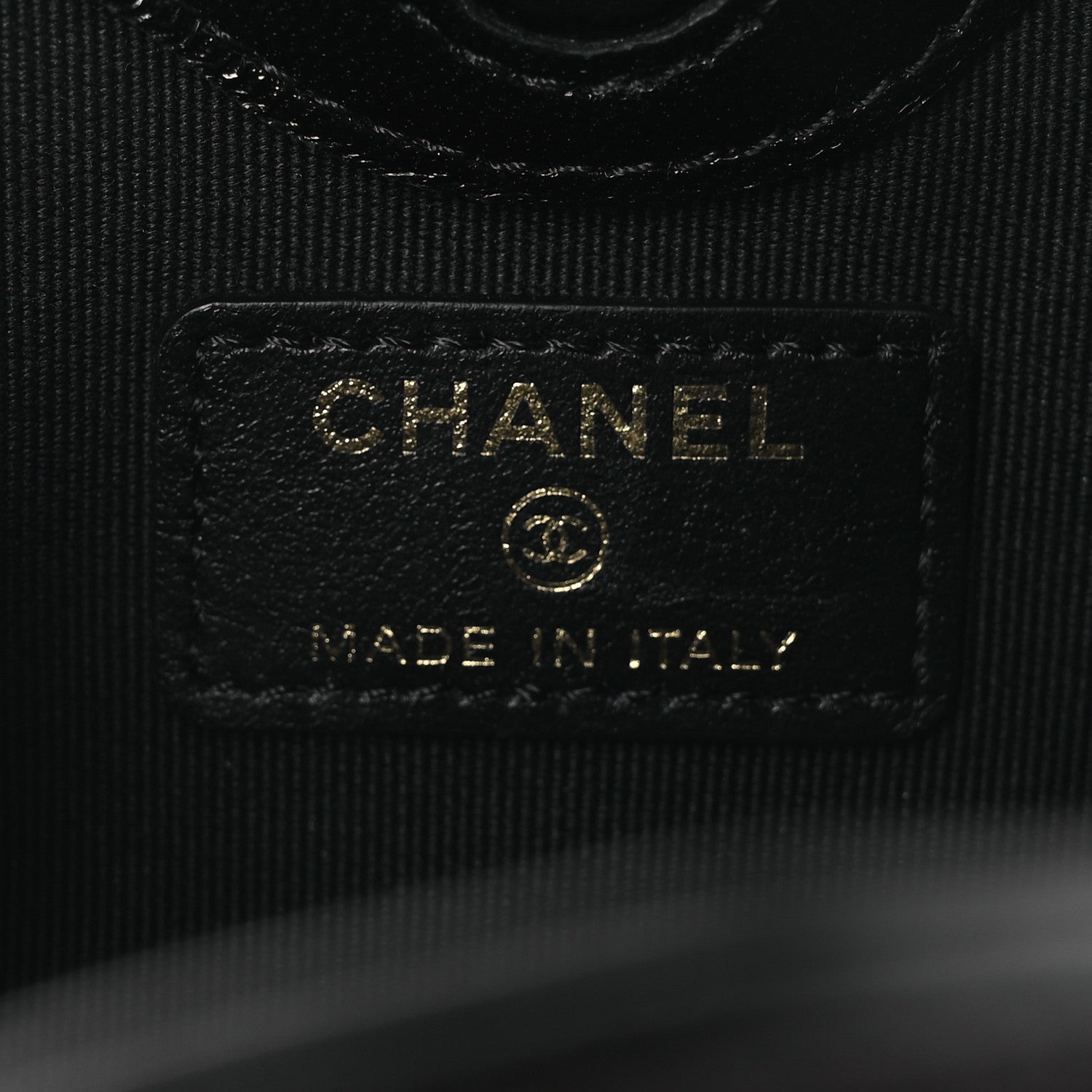 Chanel Shiny Lambskin Quilted Micro 31 Clutch With Chain Black