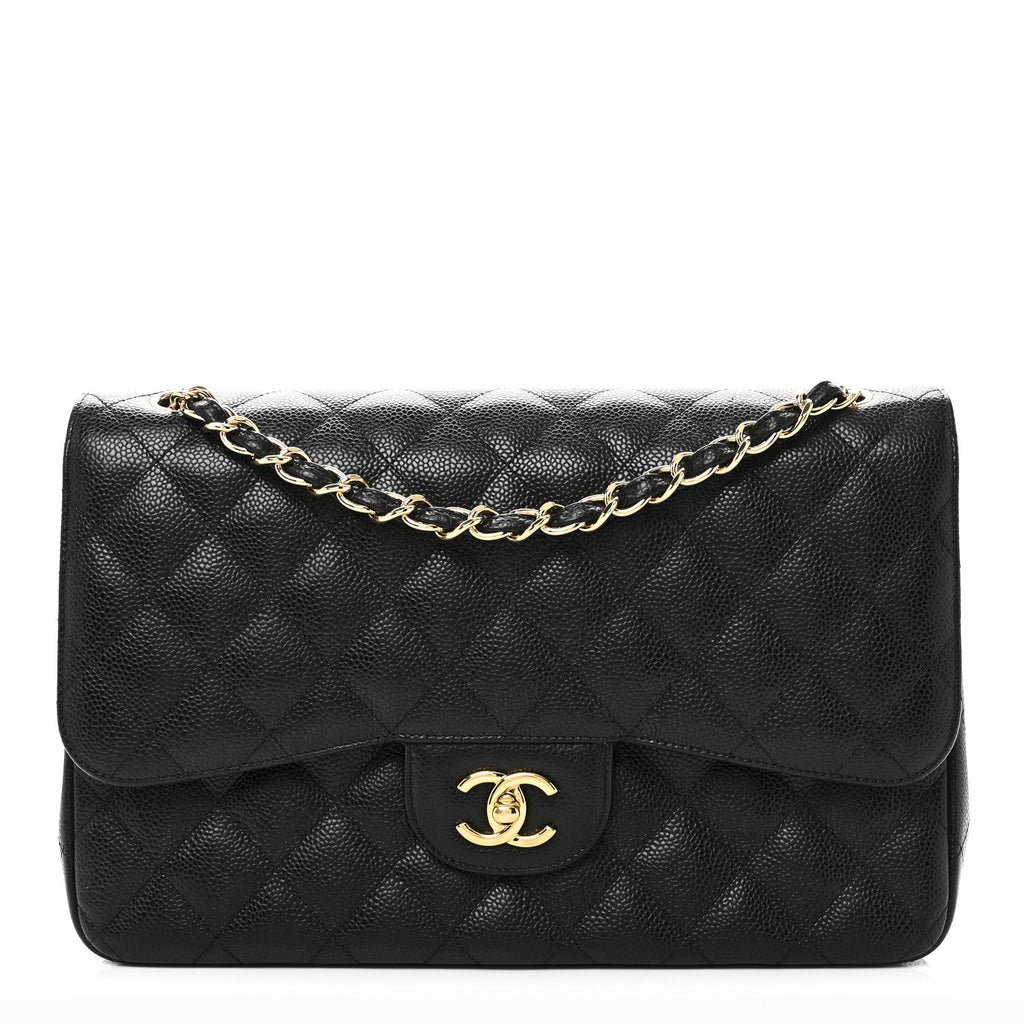 Chanel Caviar Quilted Jumbo Double Flap Black